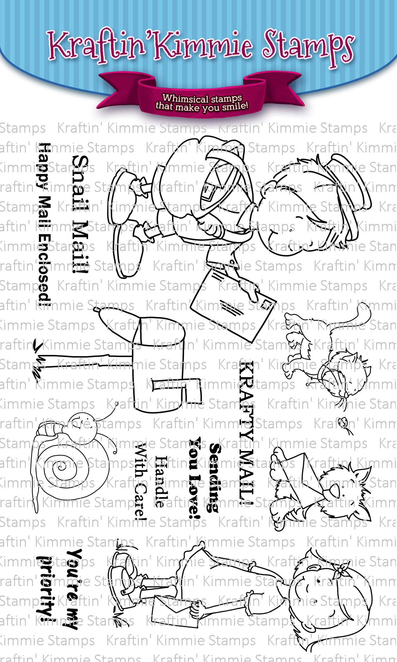 Snail Mail Kraftin Kimmie Stamps