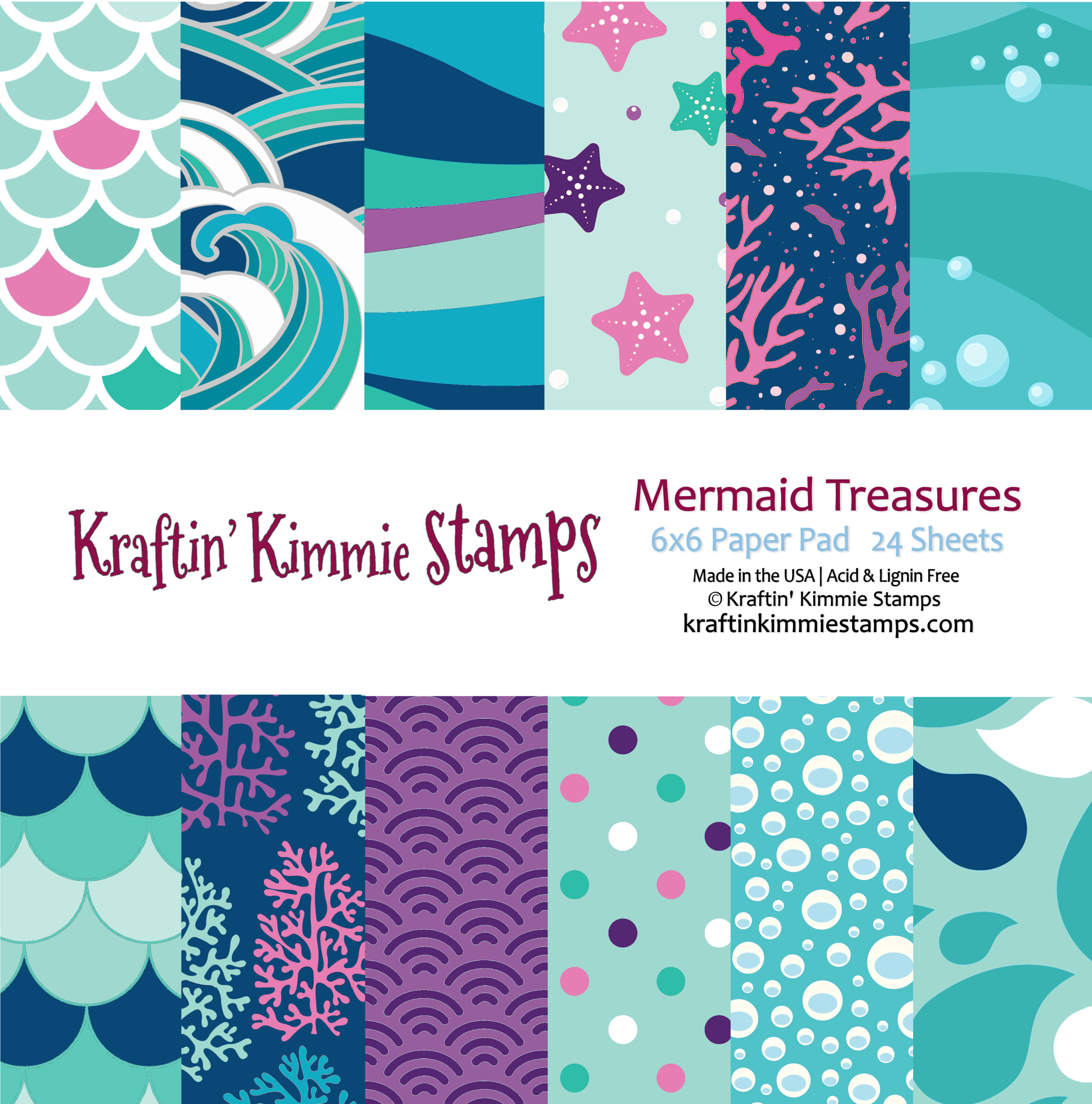 **NEW Mermaid Treasures 6x6 Paper Pack!